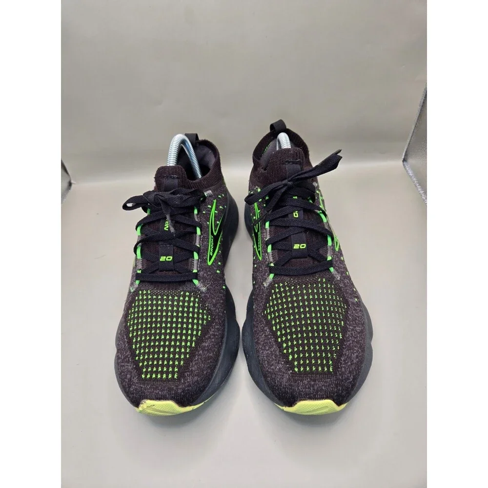 Brooks Glycerin StealthFit 20 Shoes Mens 8D Black Road Running Athletic Sneakers